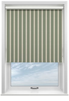 Emily Bond Parasol Stripe, Fern Green - Roller Blind